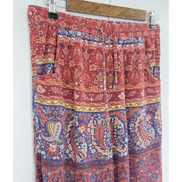 American Eagle AE Mixed Print Pull On Pants XS‎ Boho Festival Hippie Peasant - Picture 4 of 12